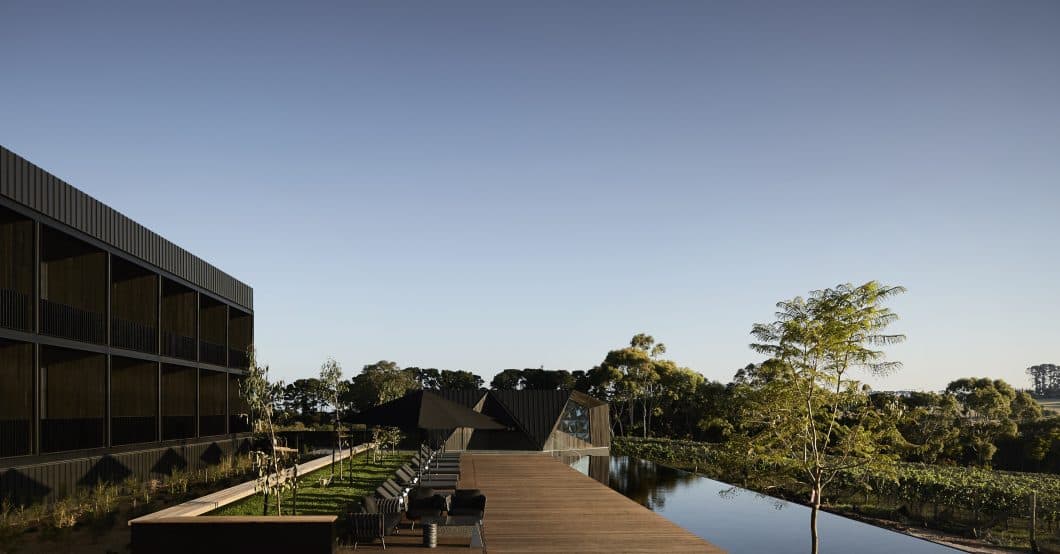 pool deck at Jackalope Hotel featuring Tait Linear sunlounges