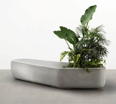lightweight concrete planter seat