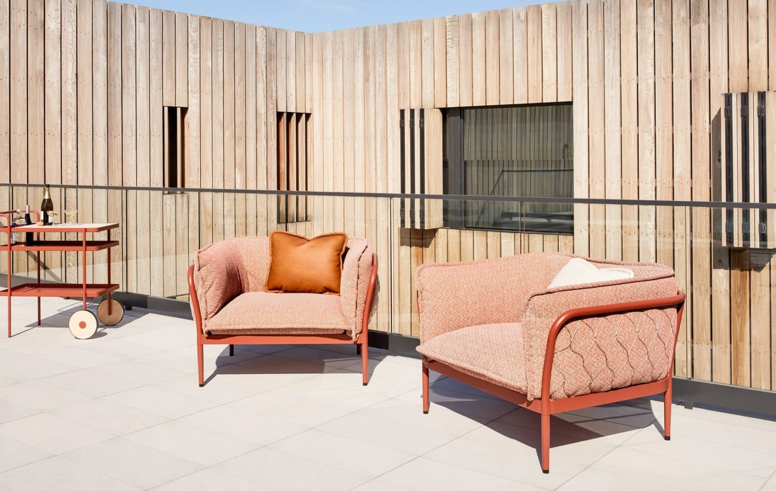 You don't often hear outdoor furniture described as sexy, but the Trace Outdoor Armchair is an unarguably luxury outdoor upholstered armchair.