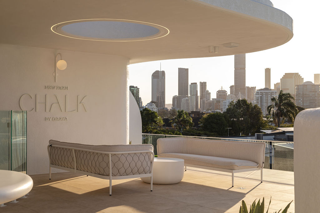 rooftop of Chalk by Graya featuring Trace sofa by Tait