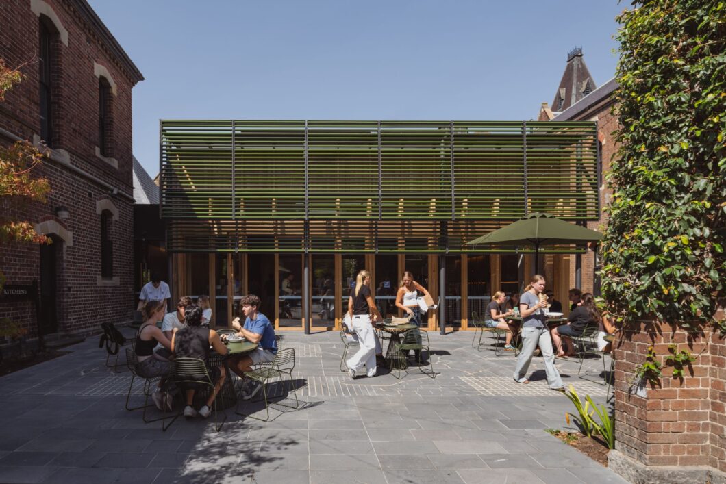 Courtyard with Jak Chairs and Jil Tables at Trinity College Dining Precinct