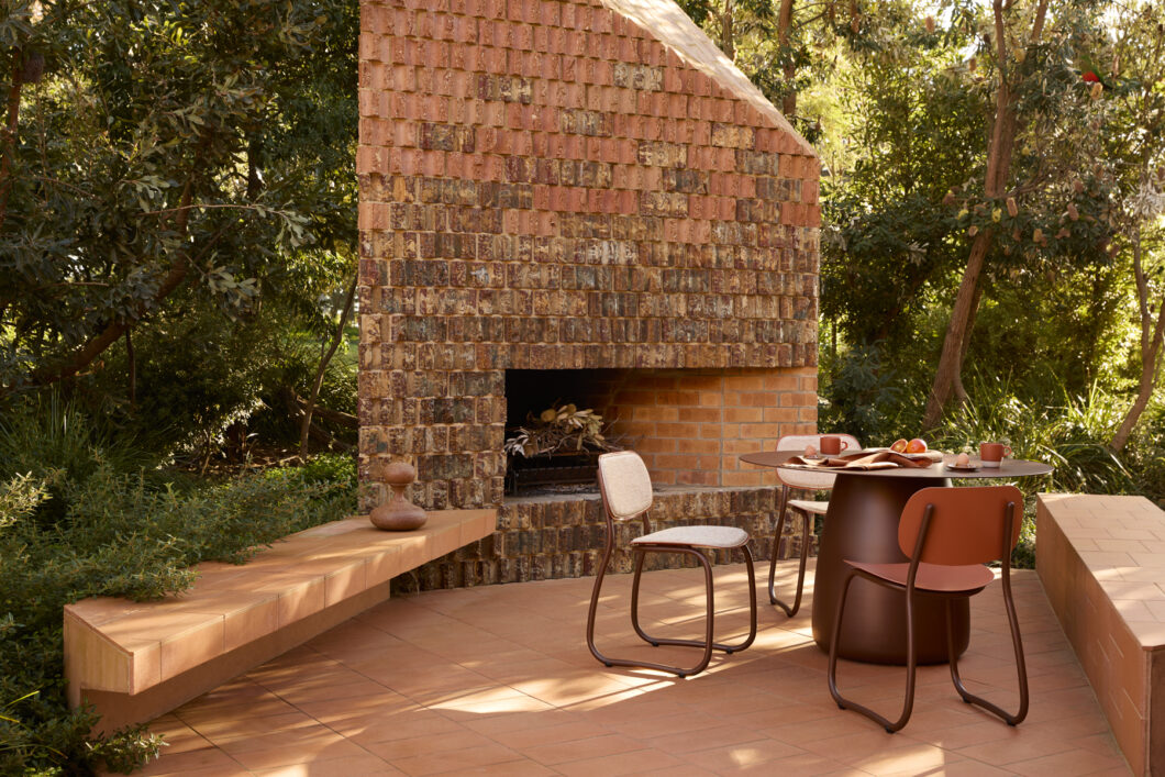 Correa Table and Chair outdoor furniture made in Australia by Tait