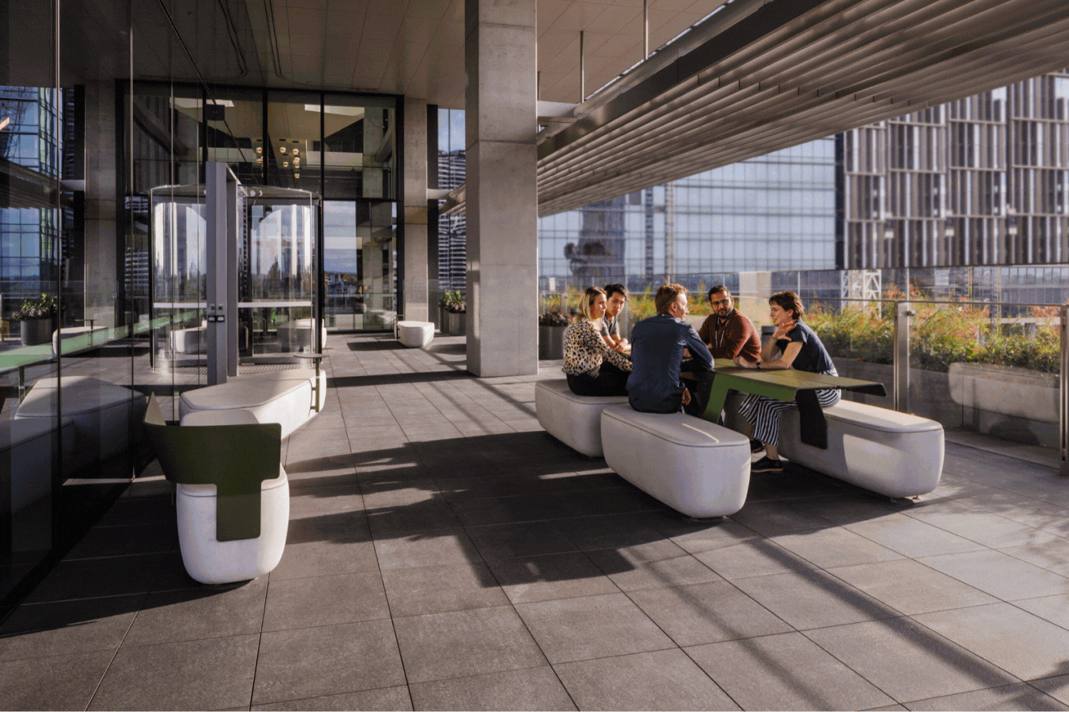 NAB projects by Woods Bagot featuring Tait outdoor furniture