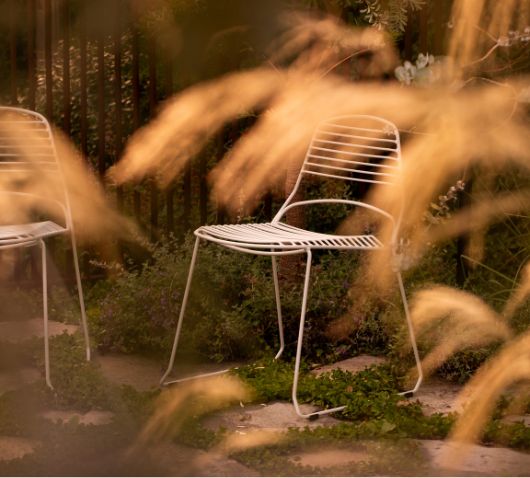 Tait's Jak Chair in its natural home outdoors
