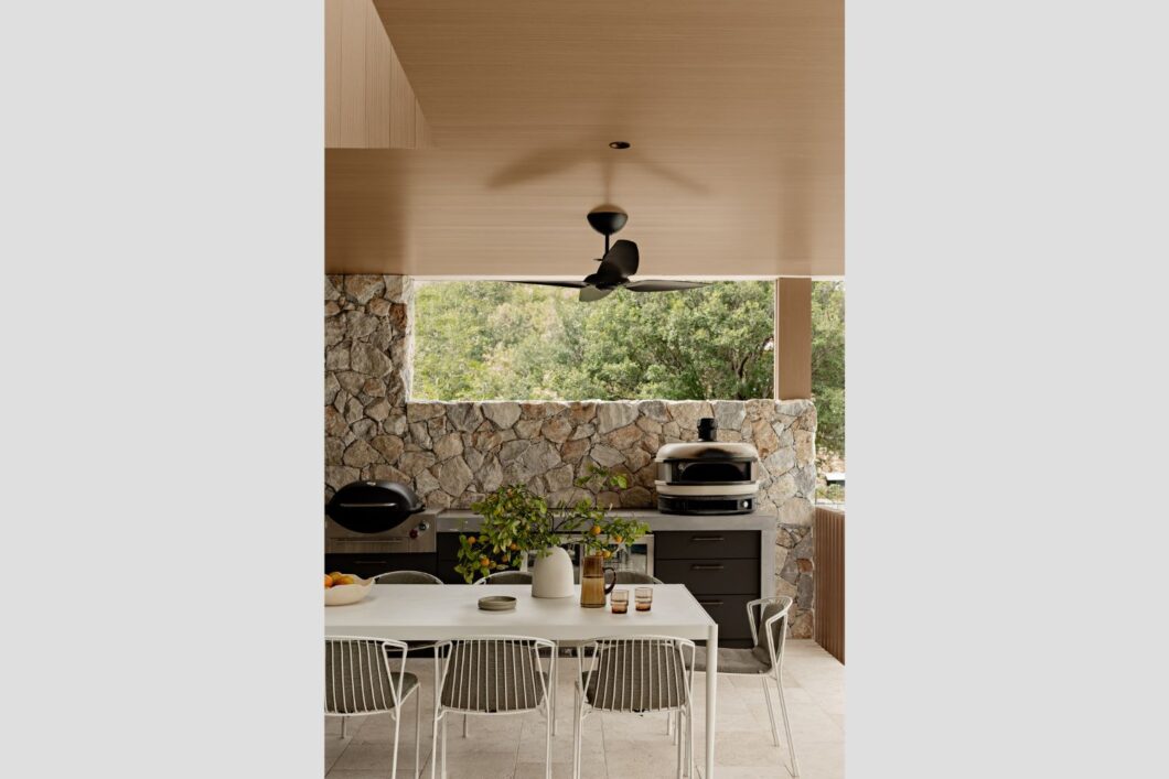 Tidal Chairs and Trace Dining Table Australian made outdoor furniture by Tait in Autumn House by Hemma Interiors